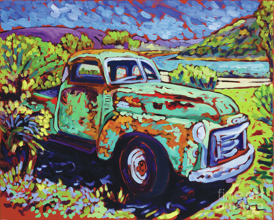 Lake Truck Painting by Cathy Carey