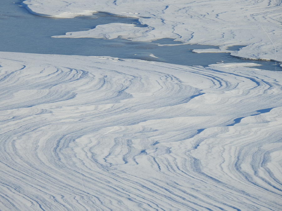 Lake Walloon's Snow and Ice Patterns Photograph by Barbara Ebeling ...