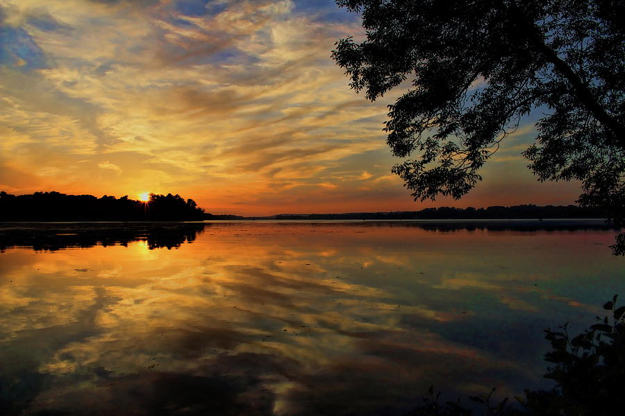 Lake Wausau Summer Sunset Reflection Photograph by Dale Kauzlaric