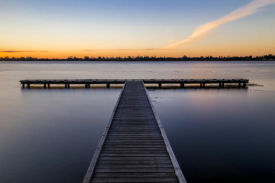 Lake Wendouree Jetty stars Painting by Butler Morris | Fine Art America