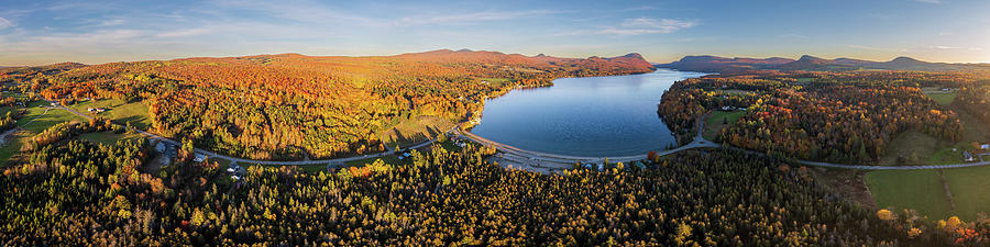 Lake Willoughby North Beach Panorama - October 2022 Photograph by John ...