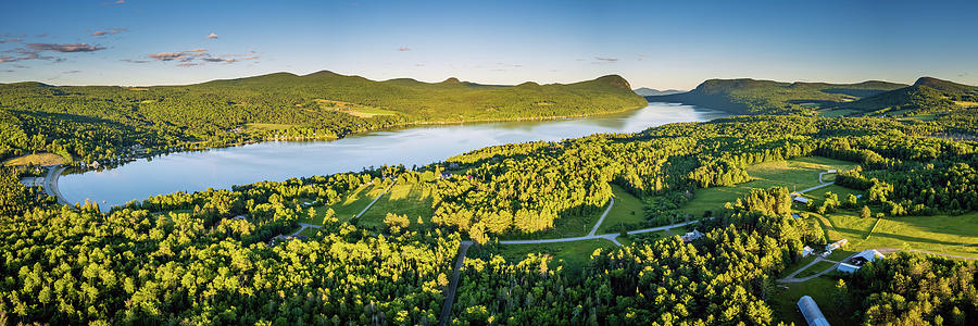 Lake Willoughby Westmore, Vermont Summer Panorama  Photograph by John Rowe