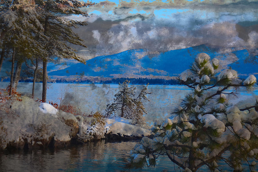 Lake Winter View Low Clouds Photograph by Russ Considine