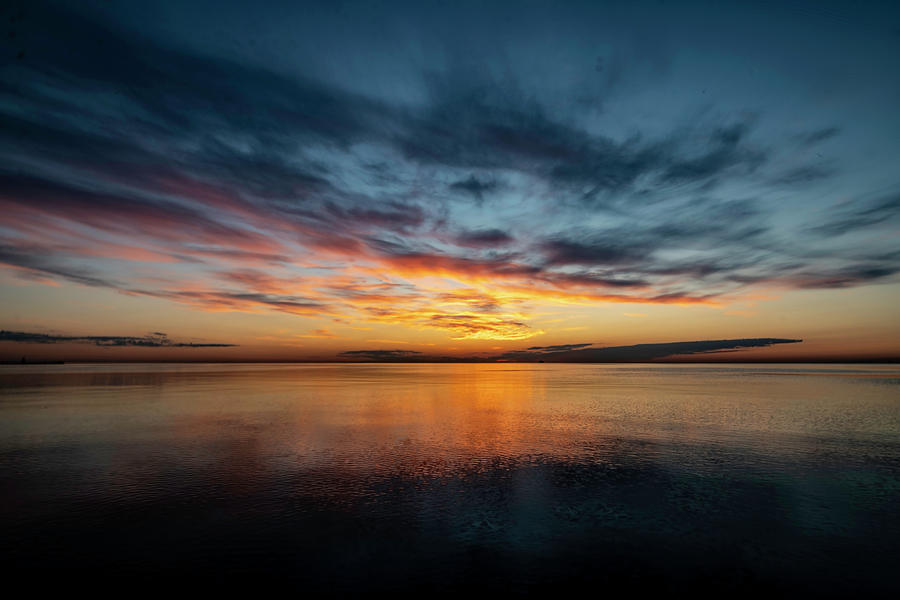 Lakeshore at dawn  Photograph by Sven Brogren