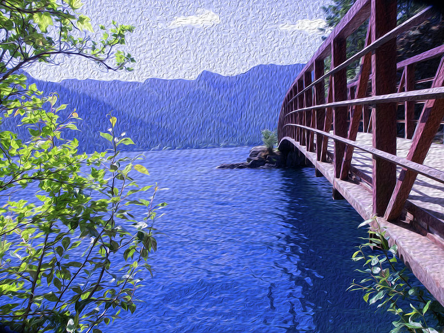 Lakeshore Bridge Digital Art by David Desautel