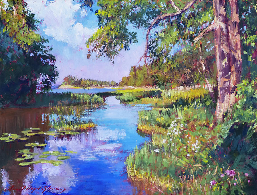 Lakeshore Marsh Painting by David Lloyd Glover