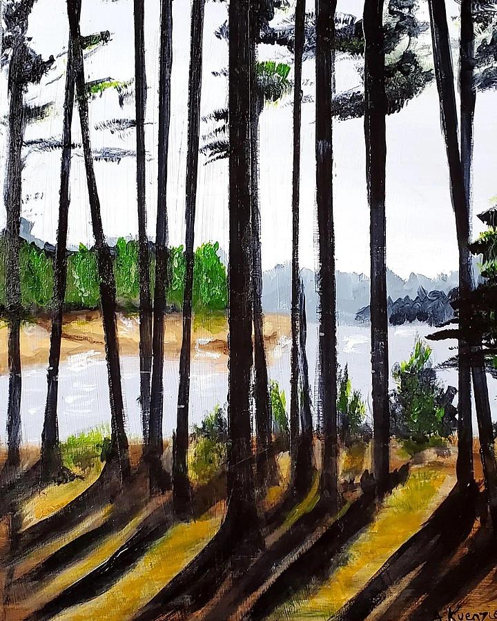 Lakeside  Painting by Amy Kuenzie