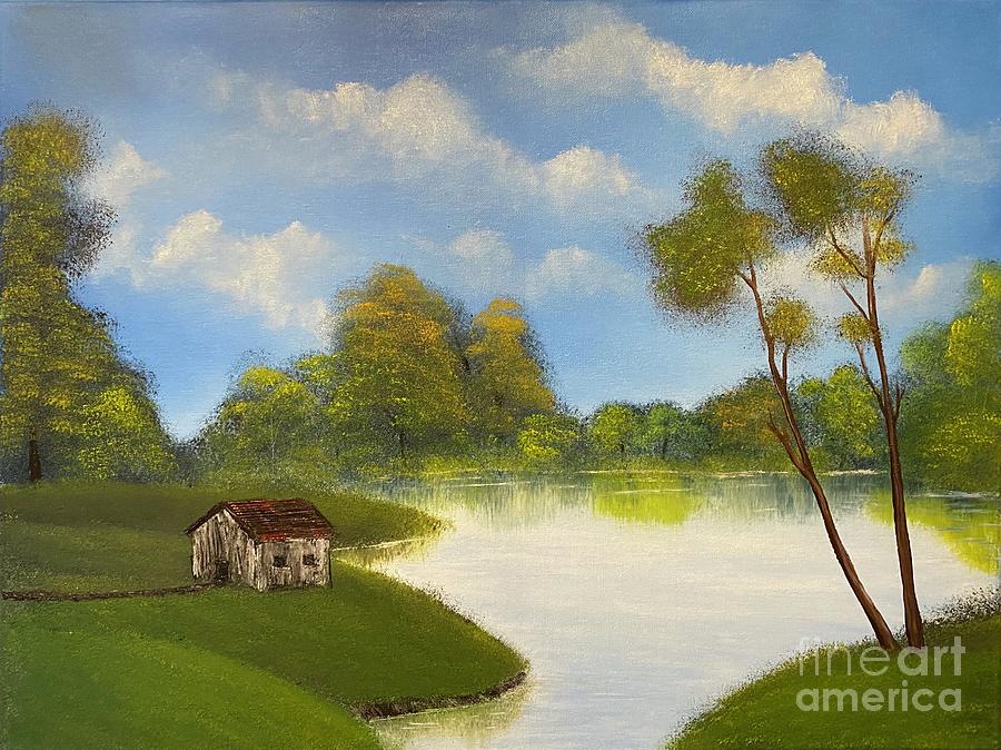 Lakeside Cabin Painting by Jessica Mason - Fine Art America