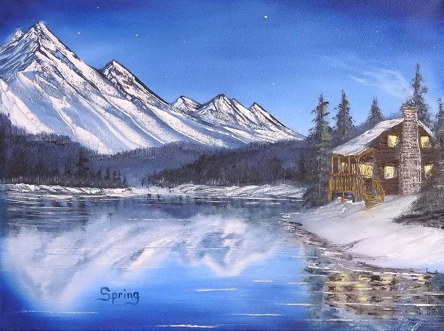 Lakeside Cabin Painting by Justin Spring - Fine Art America