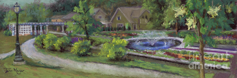 Lakeside Memorial Garden Painting by Terri  Meyer