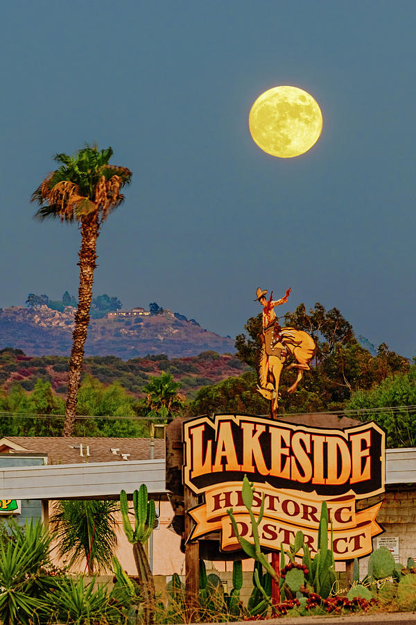 Lakeside Moonrise Photograph by Dan McGeorge