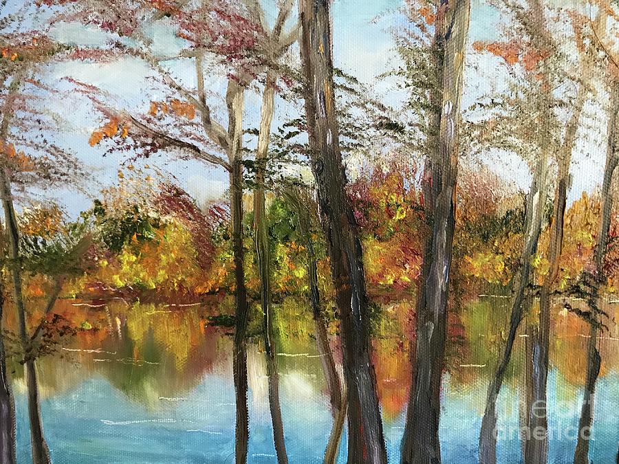 Lakeside Painting by Nancy Anton