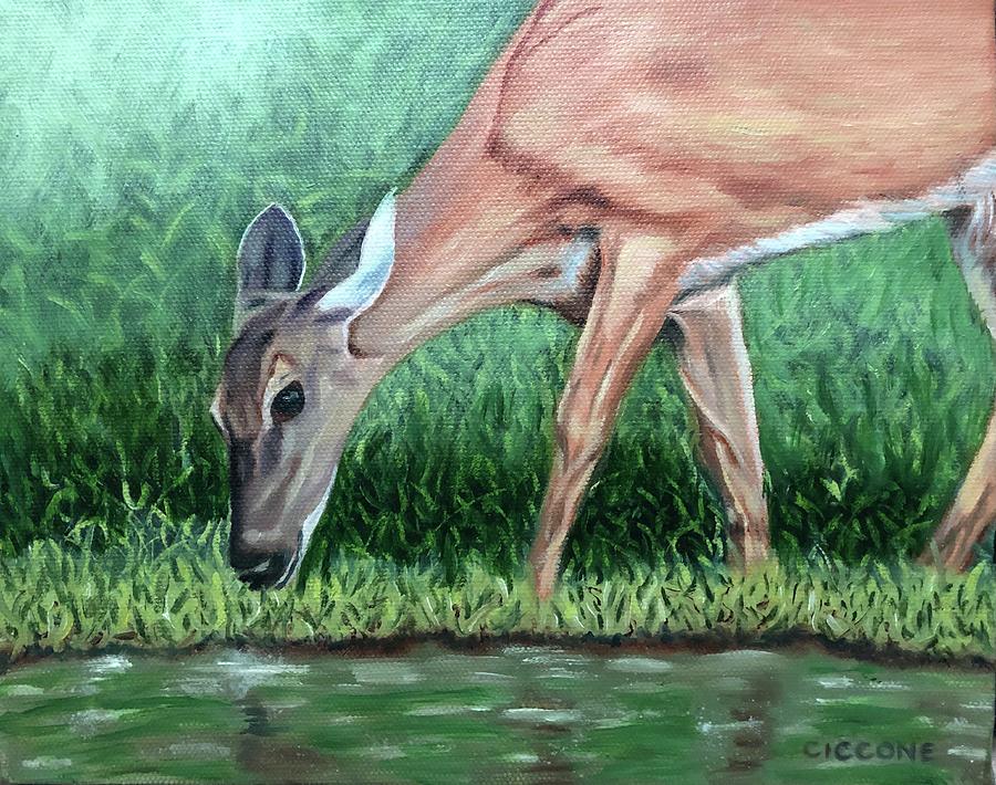 Lakeside Snack Painting by Jill Ciccone Pike