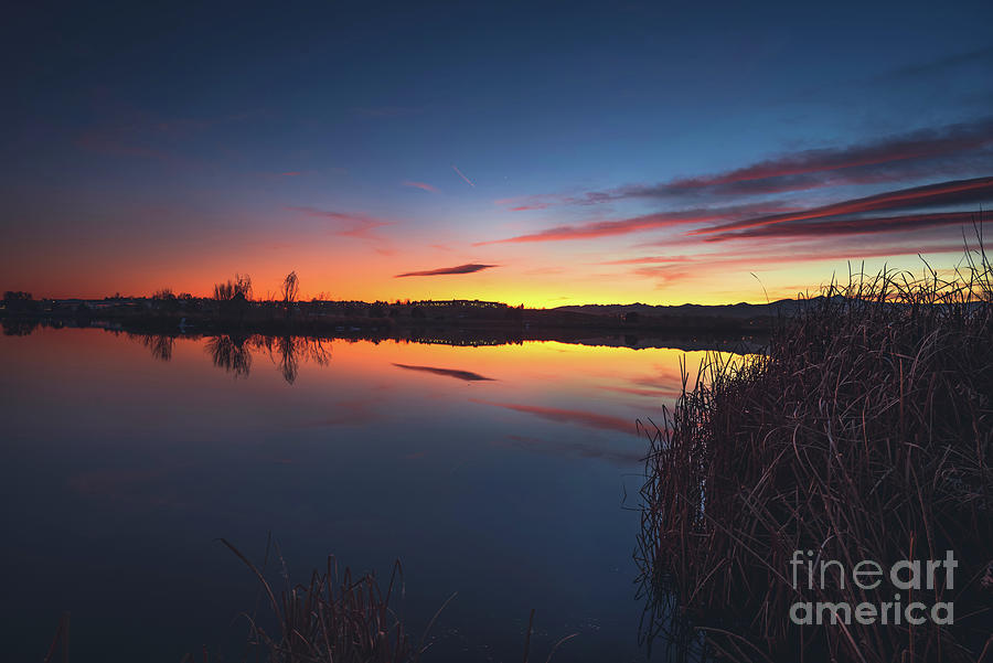 Lakeside Sunset Photograph