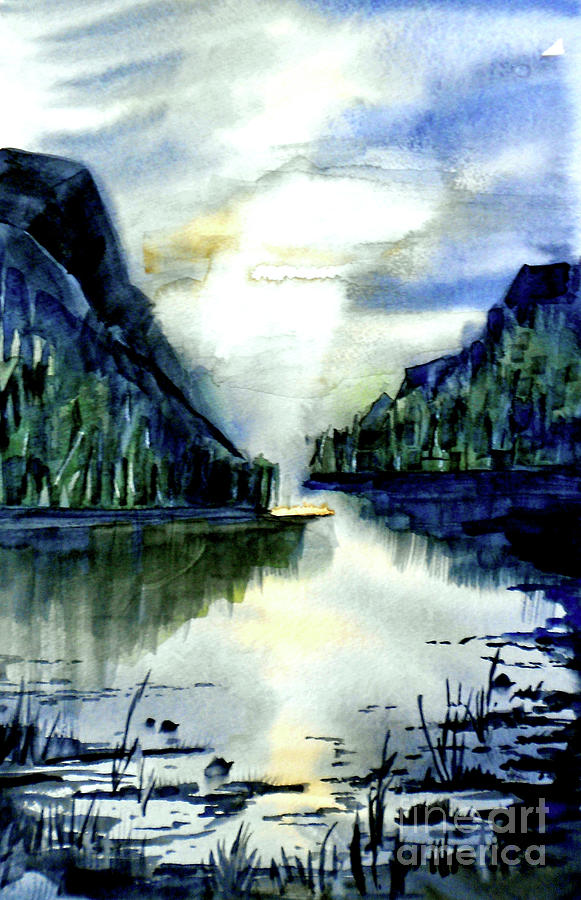 Lakeside Painting by Terry Banderas