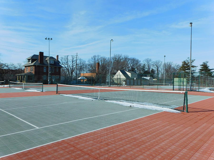 Lakewood Park Tennis Courts 3 Digital Art by Chuck Pegg Fine Art America