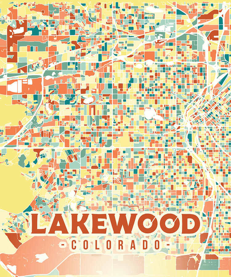 Lakewood Us Map Digital Art By Alexandru Chirila Fine Art America 5610