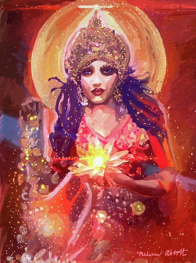 Lakshmi - Goddess of Abundance and Beauty Painting by Melissa Abbott