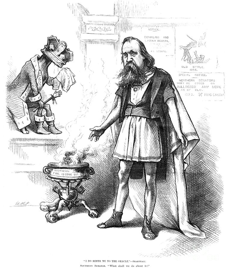 Lamar Cartoon, 1879 Drawing by Thomas Nast