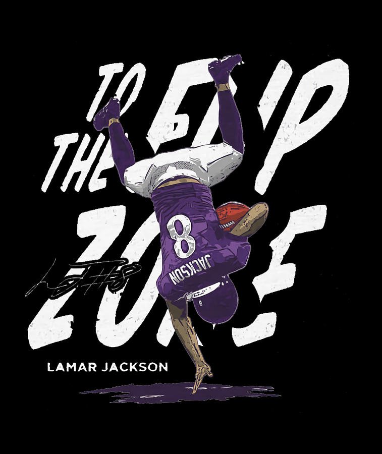 Football Digital Art - Lamar Jackson Flip Zone by Kelvin Kent