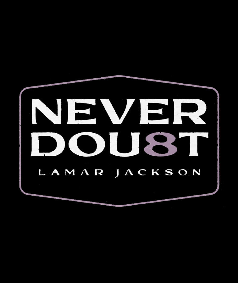 Football Digital Art - Lamar Jackson No Doubt Font by Kelvin Kent