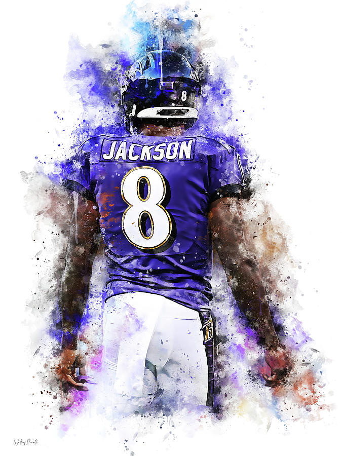 Lamar Jackson Poster Digital Art by Jelle Veenstra