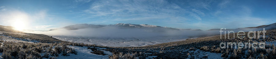 Lamar Valley with Fog Photograph by Patrick Nowotny