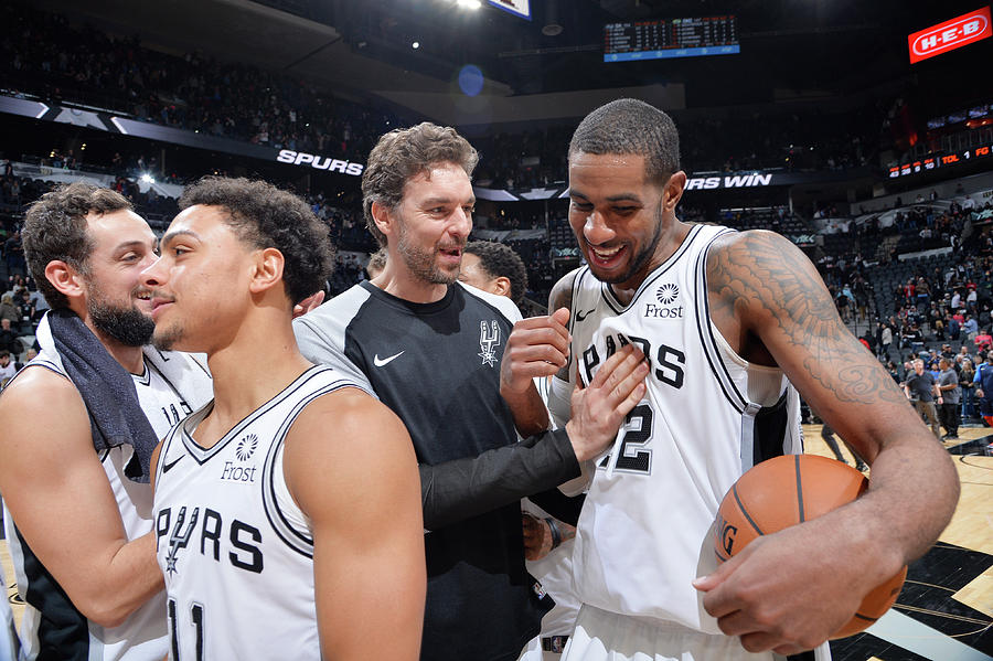 Lamarcus Aldridge and Pau Gasol Photograph by Mark Sobhani Lamarcus Aldridge and Pau Gasol Photograph by Mark Sobhani