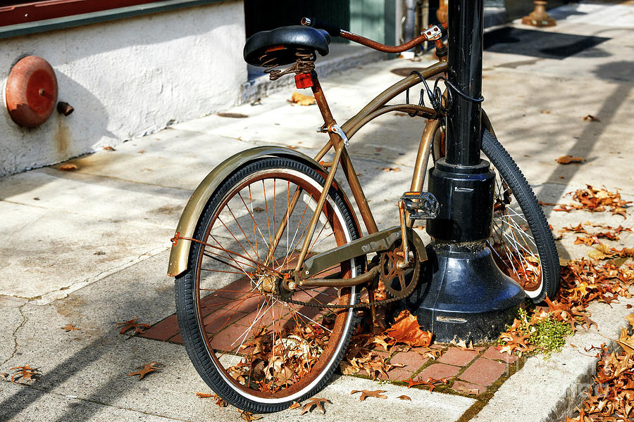 Lambertville Old Bike in New Jersey Photograph by John Rizzuto