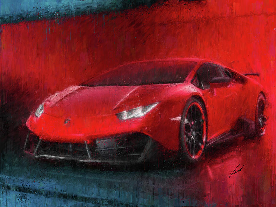 Lamborghini Huracan painting by Vart Painting by Vart