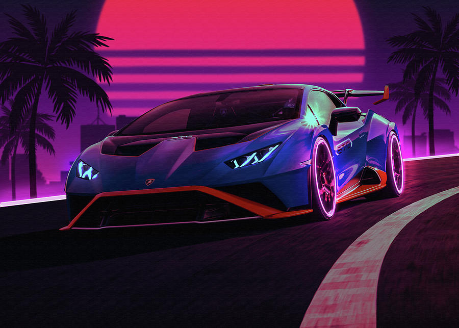 Lamborghini Huracan STO 2021 Digital Art by Banu E F - Fine Art America