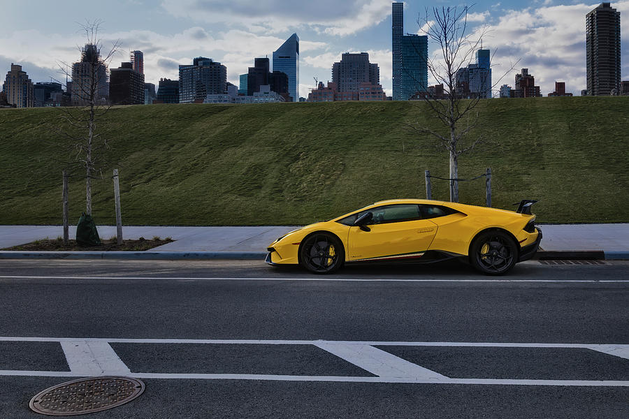 Lamborghini NYC Skyline Photograph by Susan Candelario
