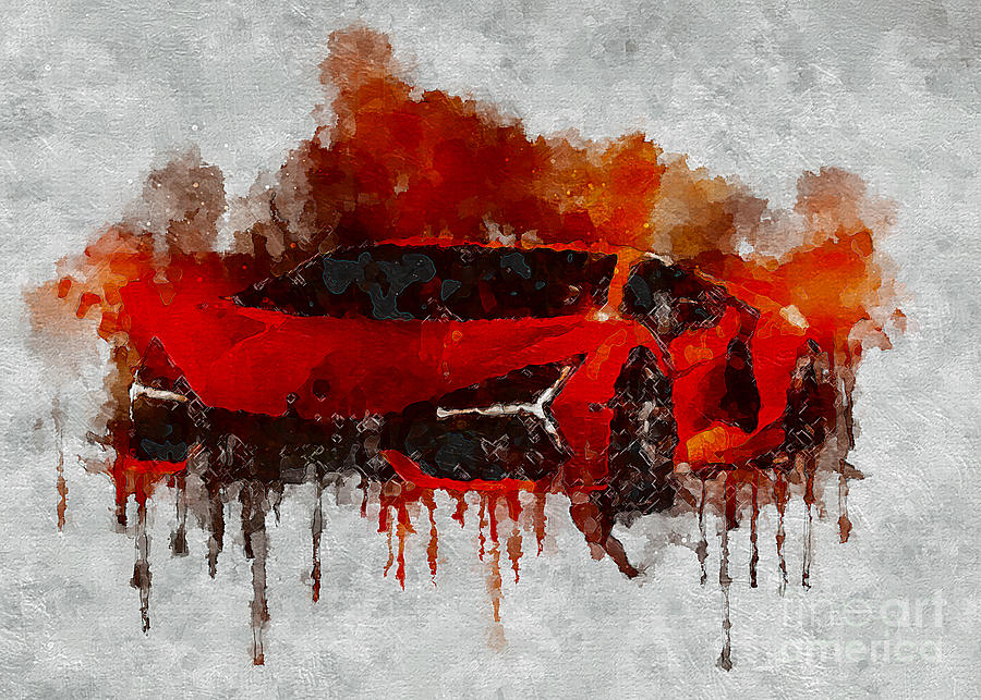 Lamborghini Revuelto Hybrid sports car Digital Art by Lisa Sandra - Pixels