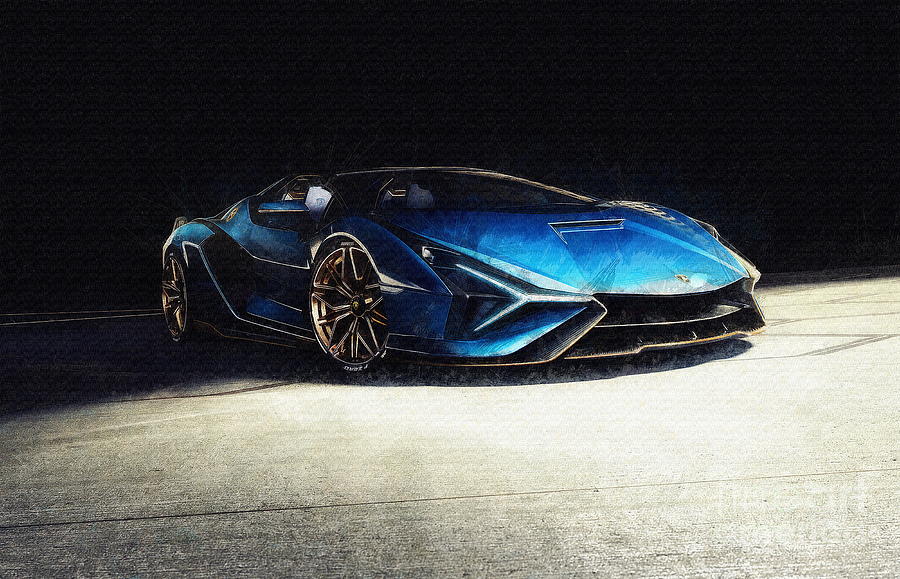 Lamborghini Sian Roadster Digital Art by Jerzy Czyz