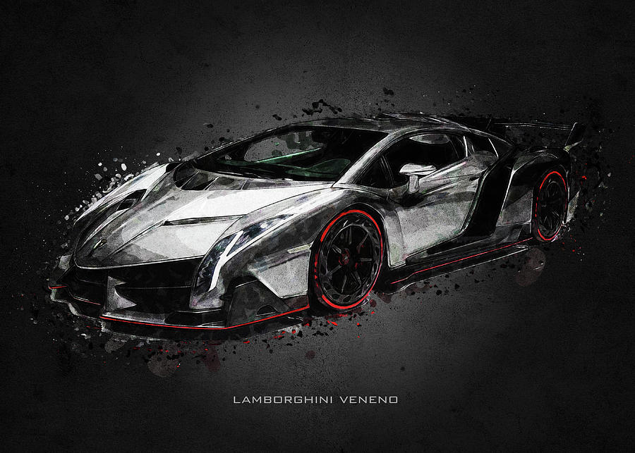 Lamborghini Veneno Digital Art by Gab Fernando