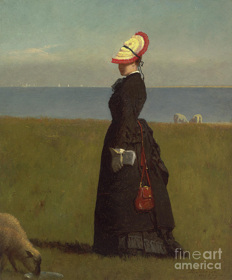 Lambs, Nantucket, 1874 by Eastman Johnson Painting by Eastman Johnson