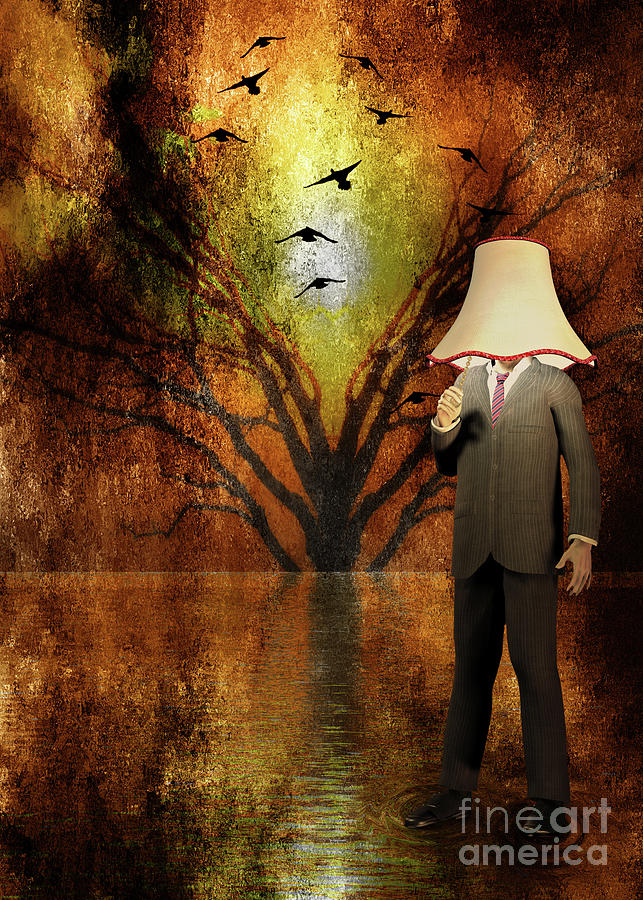 Lamp man Digital Art by Bruce Rolff