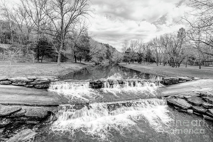 Lampe Waterfalls Over A Road Grayscale Photograph by Jennifer White Lampe Waterfalls Over A Road Grayscale Photograph by Jennifer White