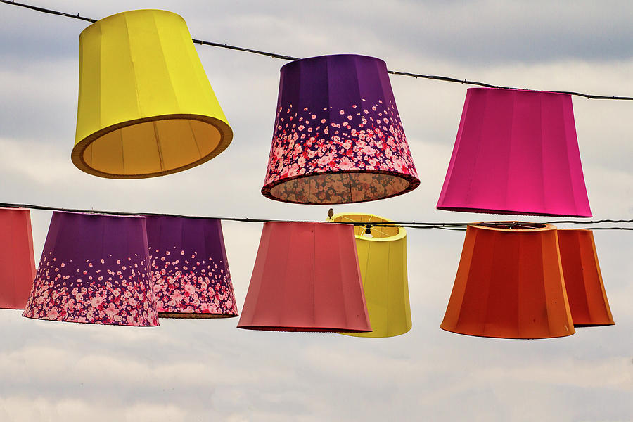 Lampshades Over the Streets of Szentendre Photograph by John Haldane