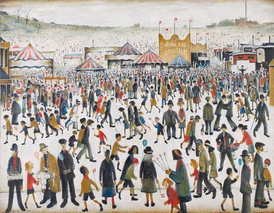 Lancashire Fair, Good Friday, Daisy Nook Painting By L S Lowry 