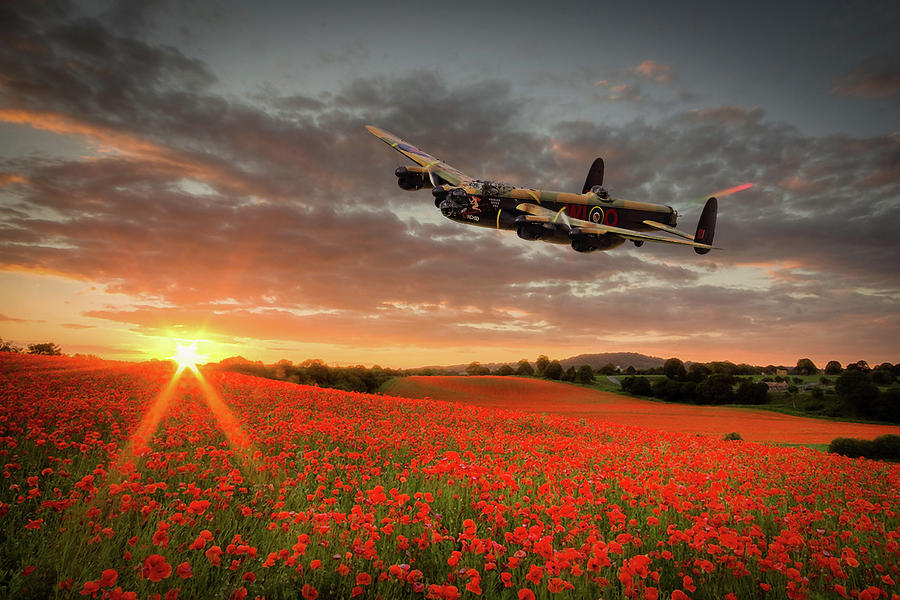 Richmond Digital Art - Lancaster Bomber Lady Orchid by Airpower Art