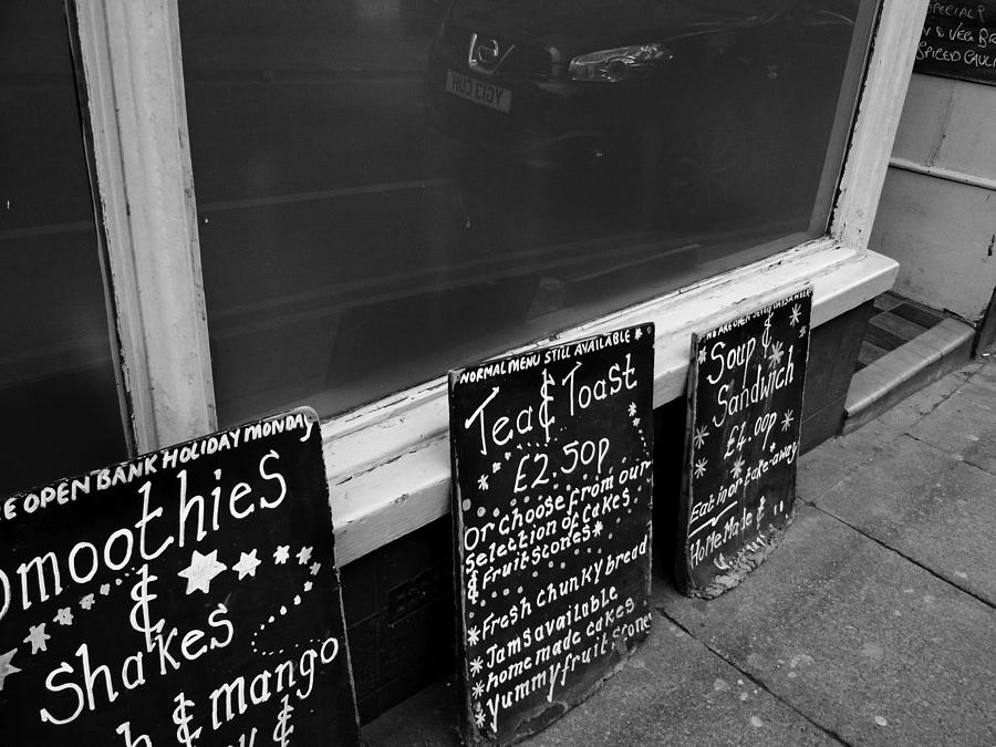LANCASTER. Church Street. Menu Of The Day. Photograph by Lachlan Main