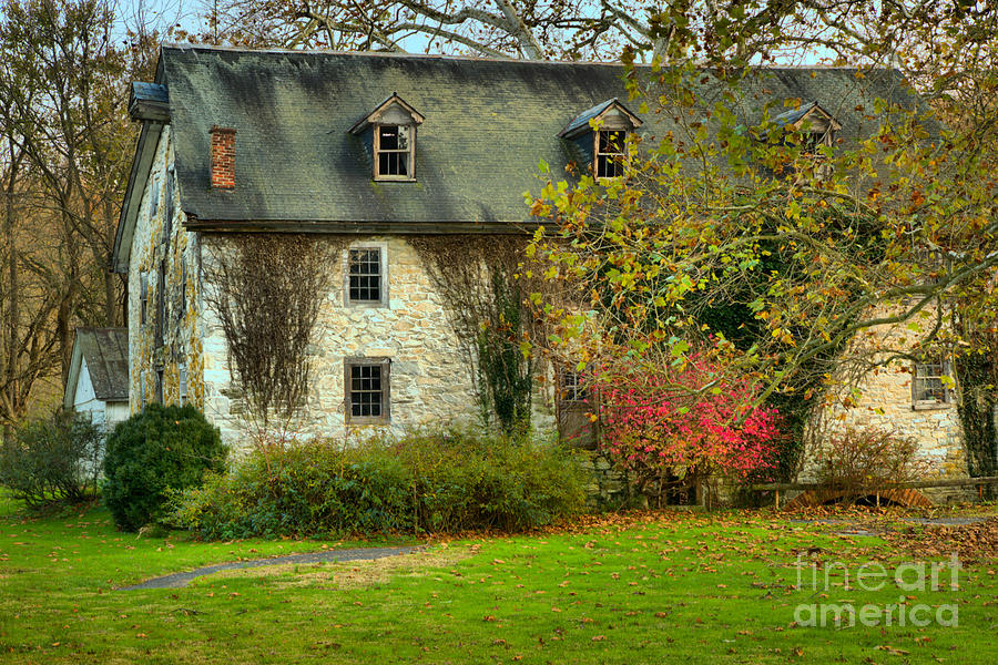 Fall Photograph - Lancaster Country Mill by Adam Jewell
