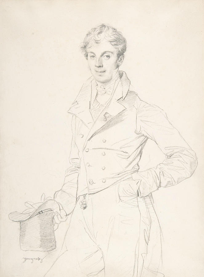 Lancelot-Theodore, comte Turpin de Crisse Drawing by Jean-Auguste-Dominique Ingres