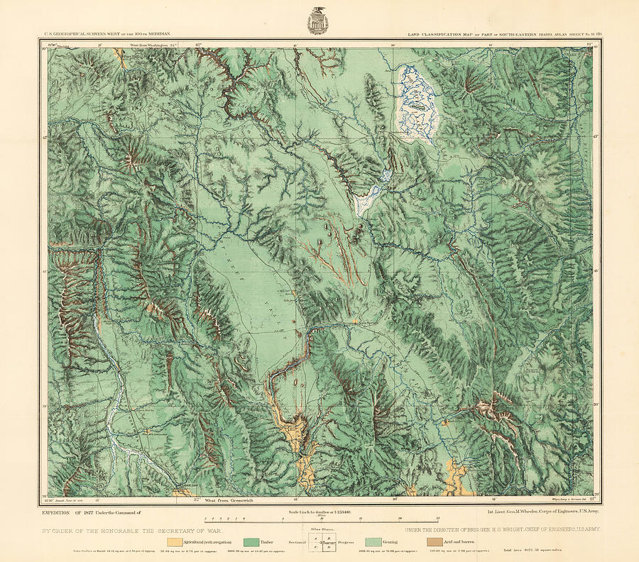 Land Classification Map of Part of South Eastern Idaho Washington DC ...