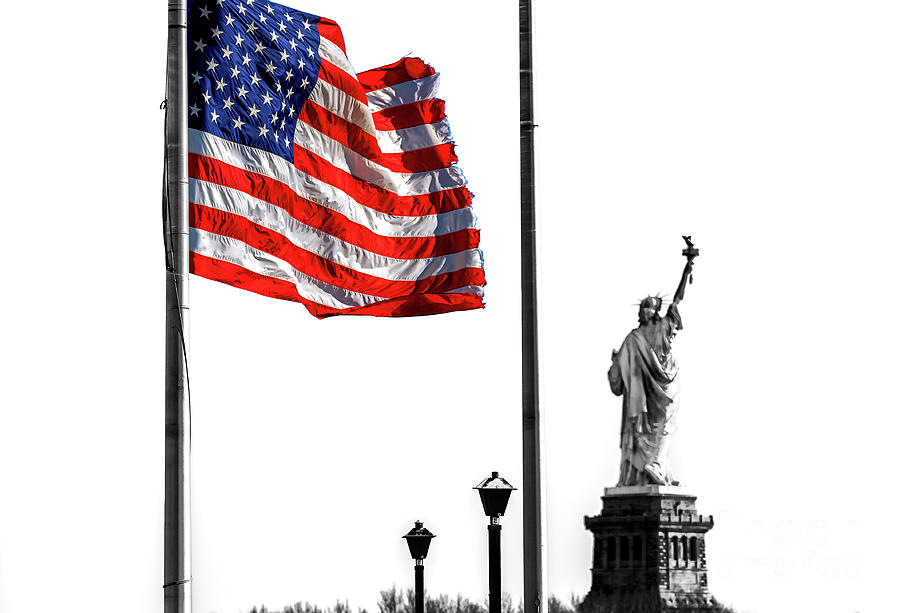 Land of the Free at Liberty State Park Photograph by John Rizzuto
