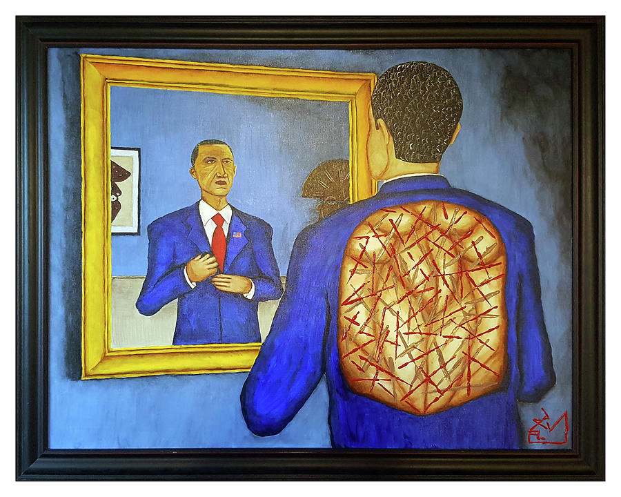 Land Of The Free, Home Of The Slave Painting by Rodney D Butler