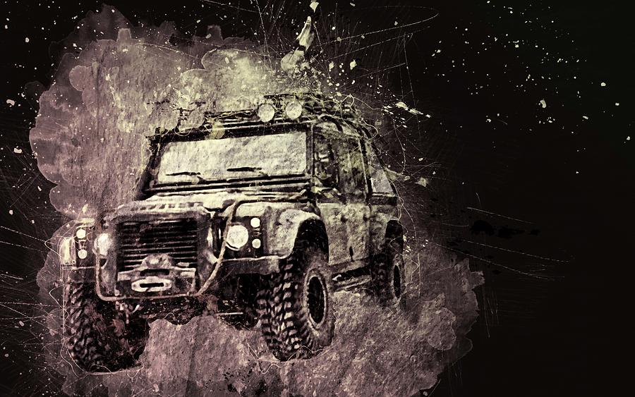 Land Rover Defender 110 2 Digital Art by Hervey Dopson