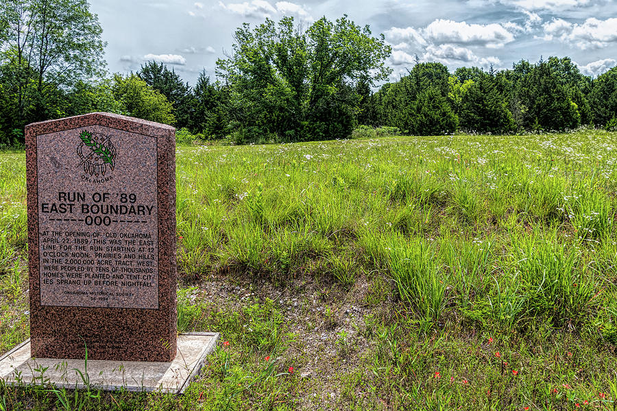 Land Run of 1889 Marker Route 66 Oklahoma Photograph by Debra Martz