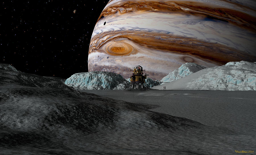 Lander Ulysses on Europa Digital Art by David Robinson